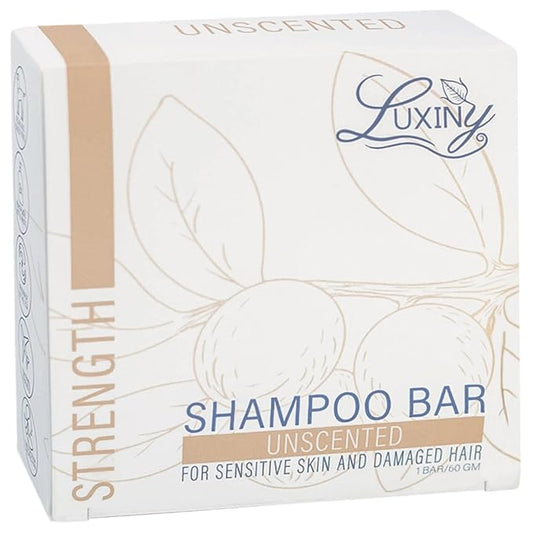 Unscented Shampoo Bar for all hair types is Vegan, Sulfate Free and Made in USA. Get up to 60 Washes at Home or use as a Travel Shampoo. Great for strenghtening shampoo for sensitive skin.-Velvo Beauty