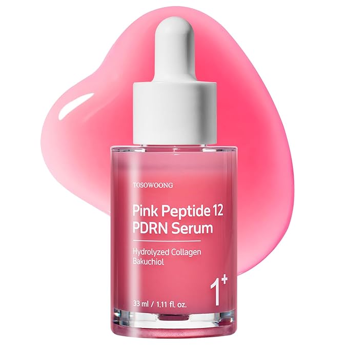 Pink Peptide 12 PDRN Serum With Salmon DNA PDRN 10,320ppm, 12 Peptides, Niacinamide, Skin glow, Hydrating, Moisturizing, Firming, Uneven Skin Tone, Korean Skincare, 33ml, 1.11 fl.oz.-Velvo Beauty