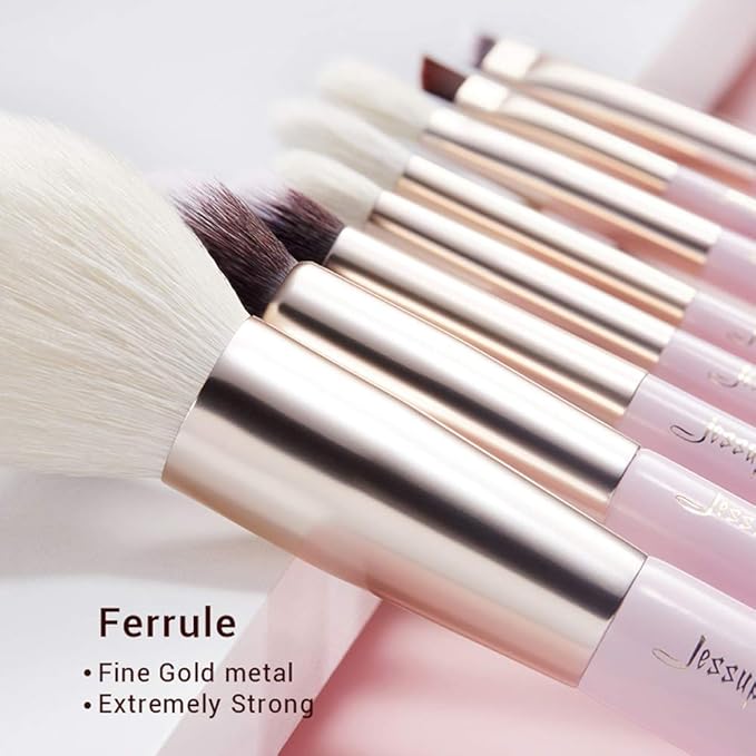 Jessup Makeup Brushes Set Professional Makeup Brush Eyeshadow Blending Powder Foundation Blusher Concealer 25pcs with Cosmetics Storage Box, Blushing Bride T295-Velvo Beauty