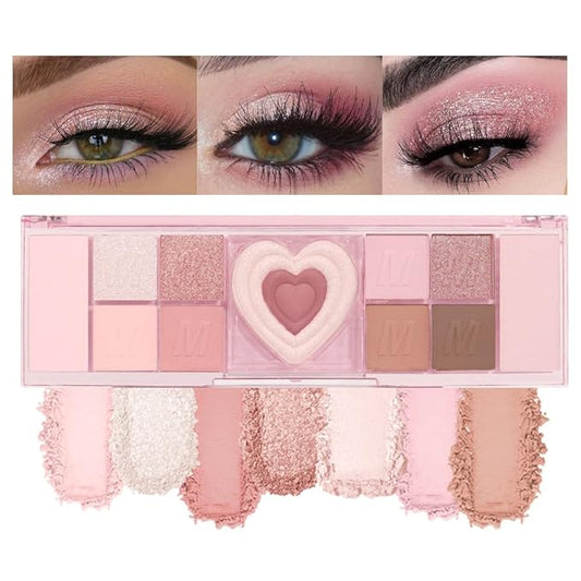 12 Colors Nude Natural Pink Matte Shimmer Eyeshadow Palette for Eye Makeup,High Pigmented Brown Eye Shadow Primers Powder Palet de sombras de ojos-Velvo Beauty
