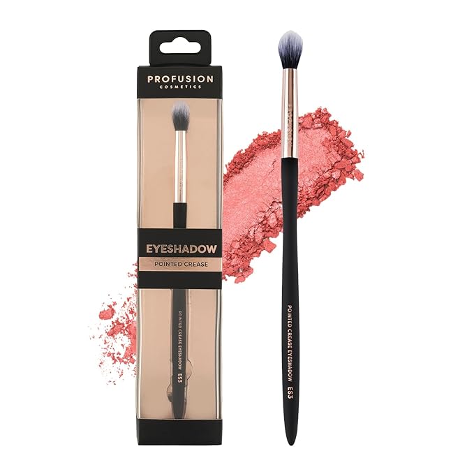 Profusion Cosmetics Pointed Crease Eyeshadow Brush Soft Synthetic Eyeshadow Blending For small Crease Eyebrow Long Lasting smudge Flawless Makeup Look-Velvo Beauty