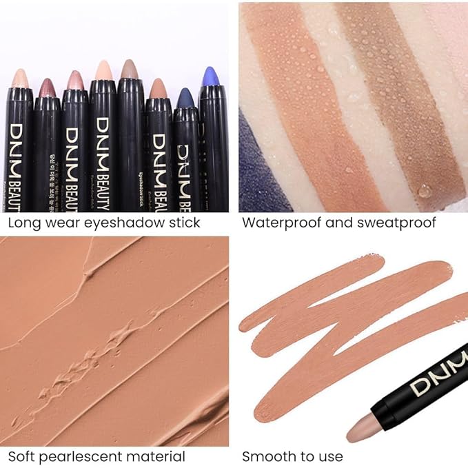 evpct 2Pcs Cream Eyeshadow Sticks Set for Eyes Waterproof, Ginger Matte Caramel Matte Eye shadow Stick Pencil Pen Bulk sombras en crema para ojos 29+30-Velvo Beauty