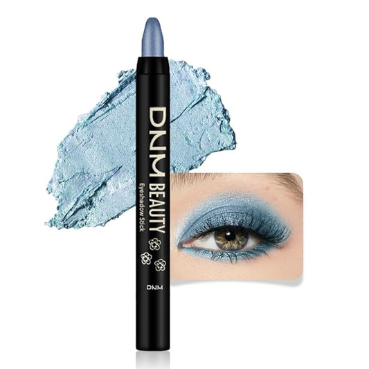 evpct Sky Blue Shimmer Cream Eye Shadow Brightener Sticks Set for Eyes, Blue Shimmery Matte Pencil Eye shadow Applicator Stick Pen Palette Makeup Waterproof sombras en crema para ojos 10#-Velvo Beauty