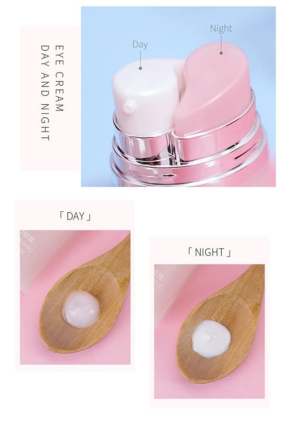Rose Essential Oil Day and Night Eye Cream, Eye Cream for Dark Circles & Puffiness, Moisturizing Hydrating Fade Fine Lines Eye Bags Removal Dark Circles Firming Eye Skin For Women, Gift for Travel-Velvo Beauty