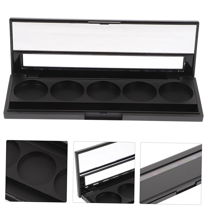 2Pcs 5 makeup pallet eyeshadow pans magnetic empty Palette Containers makeup container Eyeshadow Empty Case sample containers Eyeshadow Case cosmetic makeup powder travel-Velvo Beauty