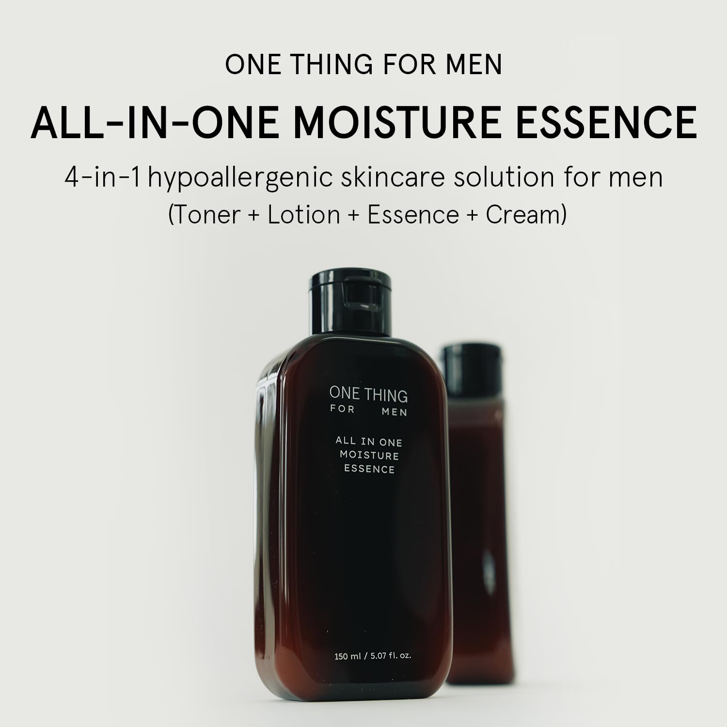 ONE THING FOR MEN All in One Moisture Essence 5.07 Fl Oz | 4-in-1 Soothing Mens Face Moisturizer, Toner, Aftershave Lotion, Daily Hydrating Serum, HA Hyaluronic Acid, Barrier Relief | Korean Skin Care-Velvo Beauty