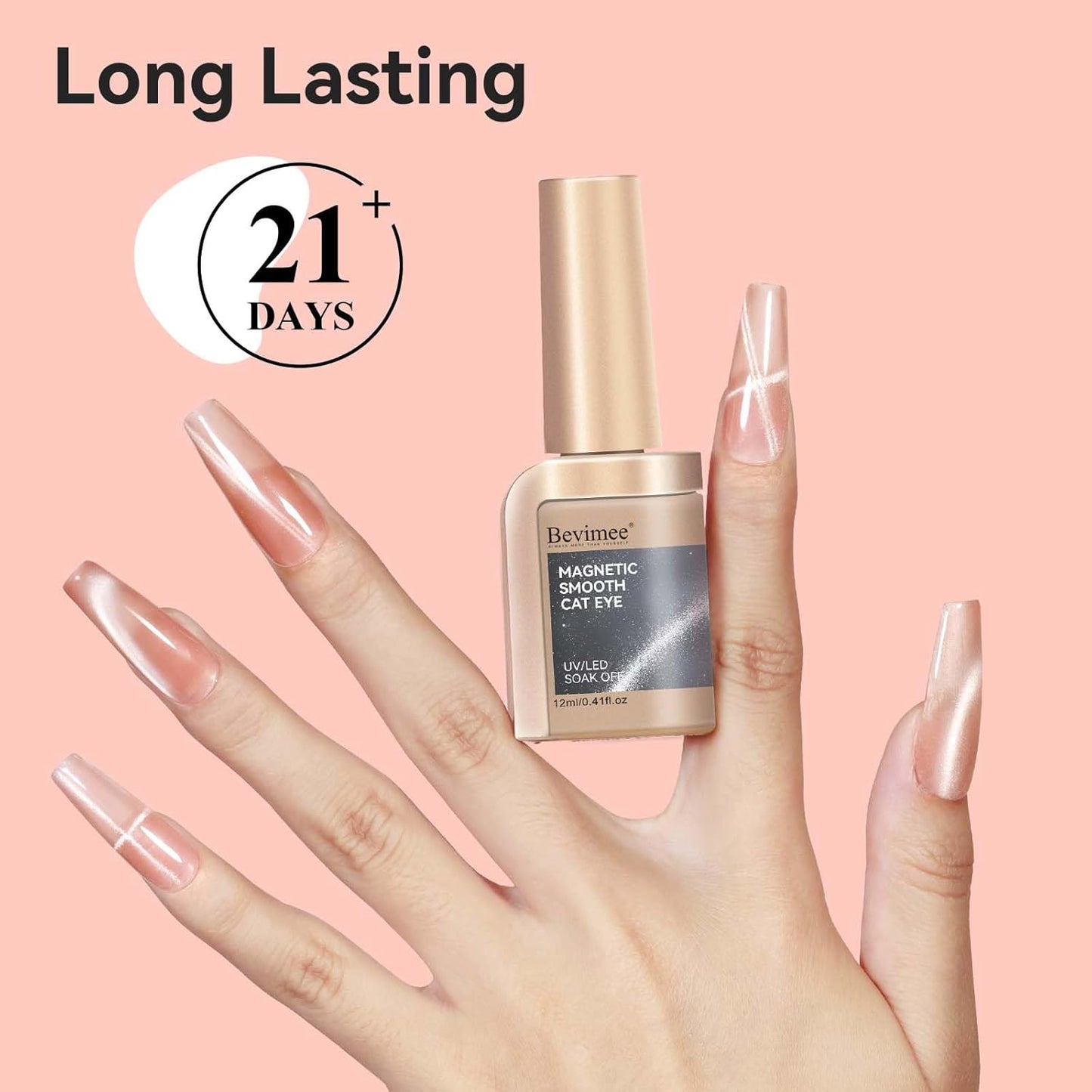 Cat Eye Gel Nail Polish, Moonlight Cateye Gel Polish 12ML Magnetic Nail Polish Holographic Glitter Mirror Glass Ceramics Smoothie UV Gels for Nail Art Manicure DIY at Home 1PC-Velvo Beauty