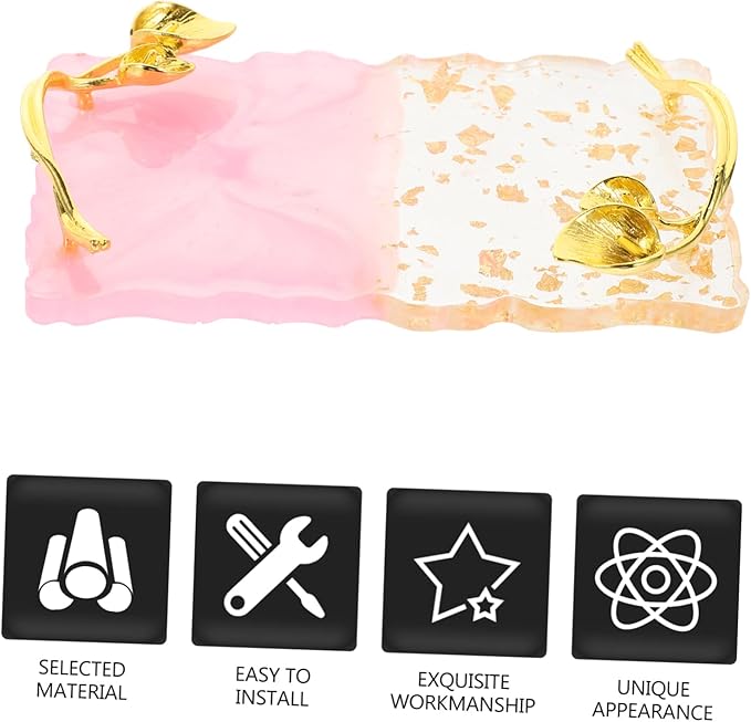 FOMIYES 2pcs Nail Palette Nail Art Gel Nail Art Palette Nail Tool Manicure Display Board Nail Polish Display Board Nail Color Palette Copper Plating Pink Makeup Mixing Plate Nail Art Plate-Velvo Beauty