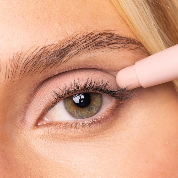 Palladio Waterproof Eyeshadow Stick with Blending Sponge, Long Lasting & Effortless Application, Smudge Free & Crease Proof Formula, Matte & Shimmer Shades, Buildable Eye Shadow (Matte Rose)-Velvo Beauty