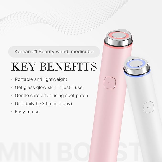 medicube Mini Booster Pro White | Affordable At-Home Facial Skin Care Tool for Beginners - Portable Glow Booster for Glass Skin, Boosting Skin Care Absorption, Skin care for teens, Korean Skin Care-Velvo Beauty