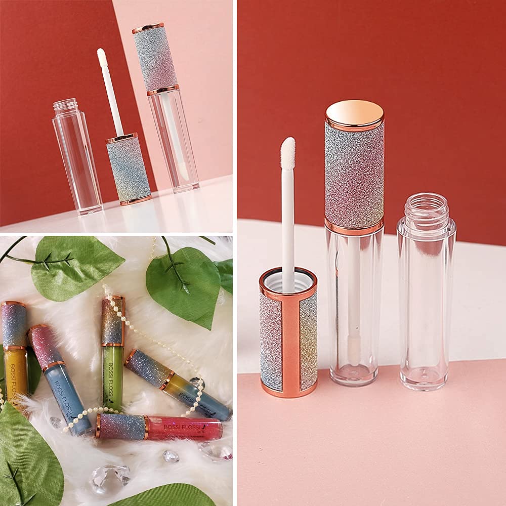 AMORIX 72 Pack 5ml Rainbow Lip Gloss Tubes with Wand 5ml Lip Gloss Containers Empty Lipgloss Bottles + 4pcs Syringes for DIY Lip Gloss Balm-Velvo Beauty