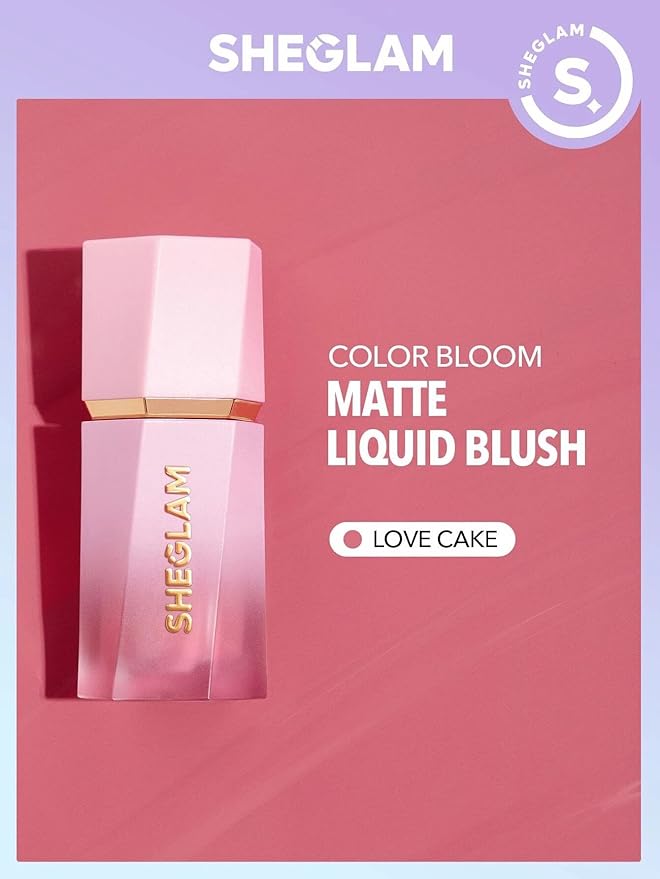SHEGLAM Color Bloom Liquid Blush Makeup for Cheeks Matte Finish - Love Cake-Velvo Beauty