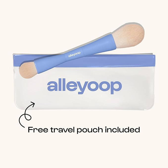 Alleyoop Overachiever 4-in-1 Travel Makeup Brush Set – Powder, Blending, Precision & Complexion Brushes – Mini Makeup Brush for Women, Vegan, Multi-Use & Travel-Friendly Makeup Tool-Velvo Beauty