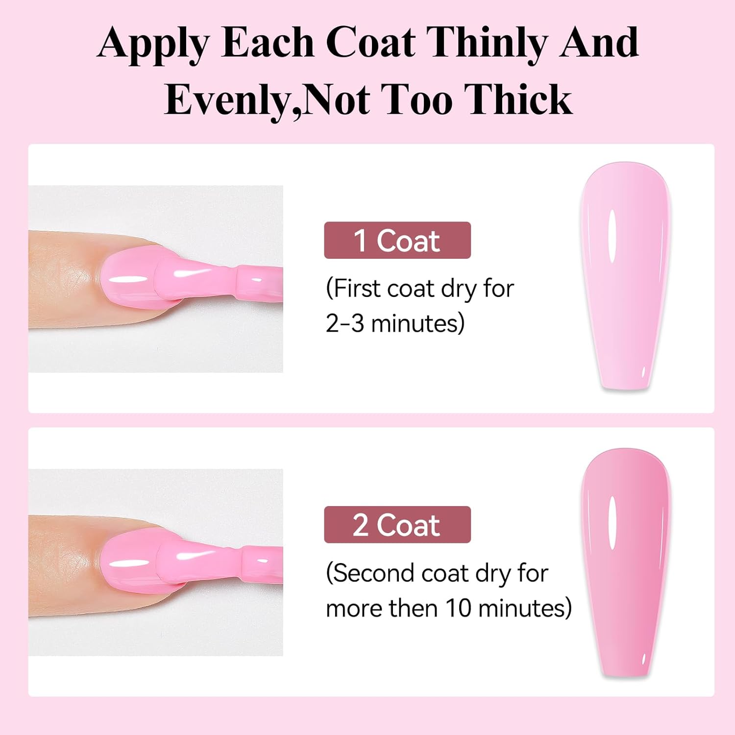 Nail Polish Light Pink Quick Dry Nail Lacquer Sheer Color, Regular Barbie Pink Fast Dry Fingernail Polish Bulk Non Gel Long-Lasting DIY Salon Gift For Women-Velvo Beauty