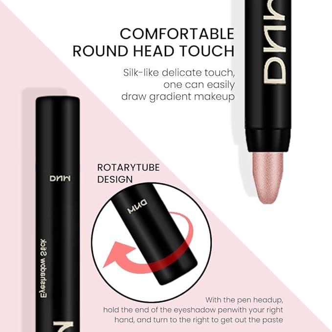evpct 2Pcs Cream Eyeshadow Sticks Set for Eyes Waterproof, Champagne Shimmer Matte Eye shadow Stick Pencil Pen Bulk sombras en crema para ojos 17+17-Velvo Beauty