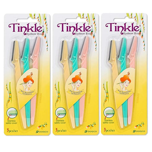 Tinkle Eyebrow Razor, 3ct per pack (3pk)-Velvo Beauty
