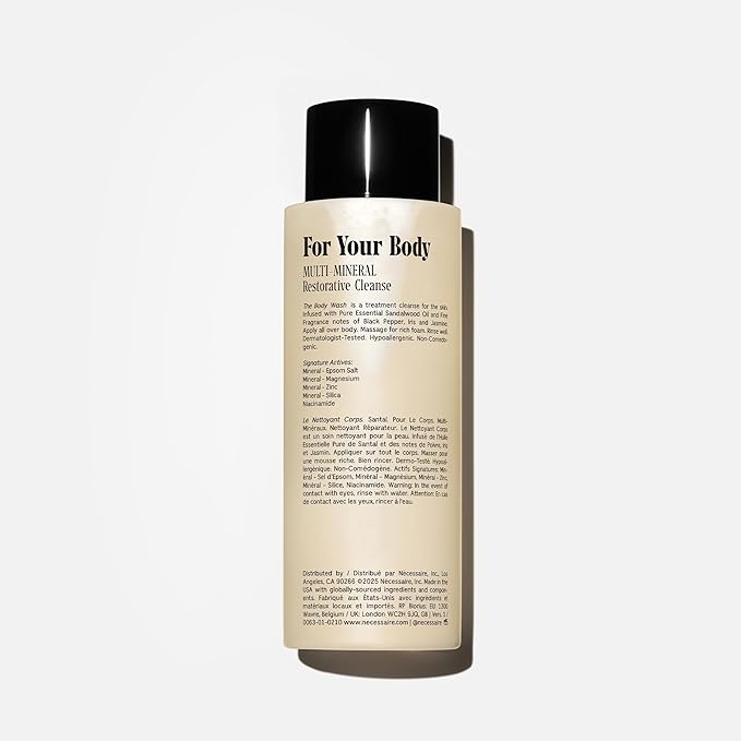 Nécessaire The Body Wash Santal - Natural Body Wash for Women & Men, Therapeutic Shower Gel with Epsom Salt + Minerals. Gel Cleanse, 8.4 fl oz.-Velvo Beauty