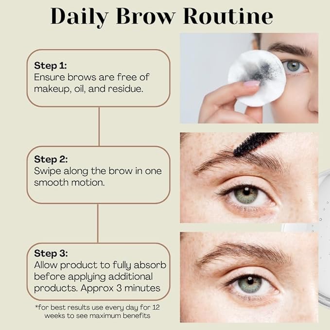Eyebrow Growth Serum - with Biotin & Peptides - Eye Brow Serum for Growth - Vegan Brow and Lash Enhancer - Made in USA - Cruelty Free - 5ml-Velvo Beauty