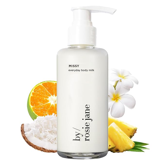 By Rosie Jane Everyday Body Milk (Missy) - Hydrating Toner & Body Moisturizer to Help Even Skin Tone - Infused with Soothing Aloe Vera and Turmeric Root to Promote Anti-Aging (5 Ounce)-Velvo Beauty