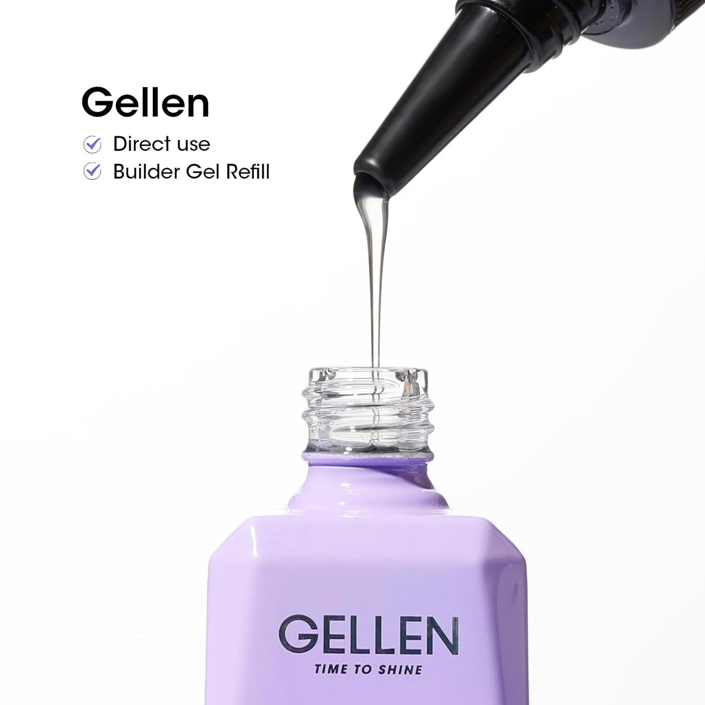 GELLEN 100ml Base Coat Gel Polish Soak Off U V Light Cured High Capacity Base Coat Gel Nail Polish for Salon-Velvo Beauty