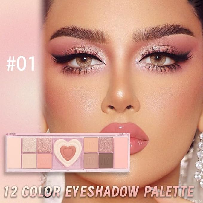 12 Colors Nude White Orange Matte Shimmer Eyeshadow Palette for Eye Makeup,High Pigmented Brown Eye Shadow Primers Powder Palet de sombras de ojos-Velvo Beauty