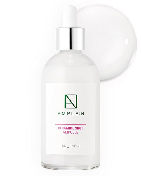AMPLE:N Ceramide Shot Ampoule – Anti Aging and Hydrating Serum with Ceramide for Deep Moisturization – For Dry & Rough Skin to Reduces Wrinkles & Repairs Skin, 3.38 fl.oz.-Velvo Beauty