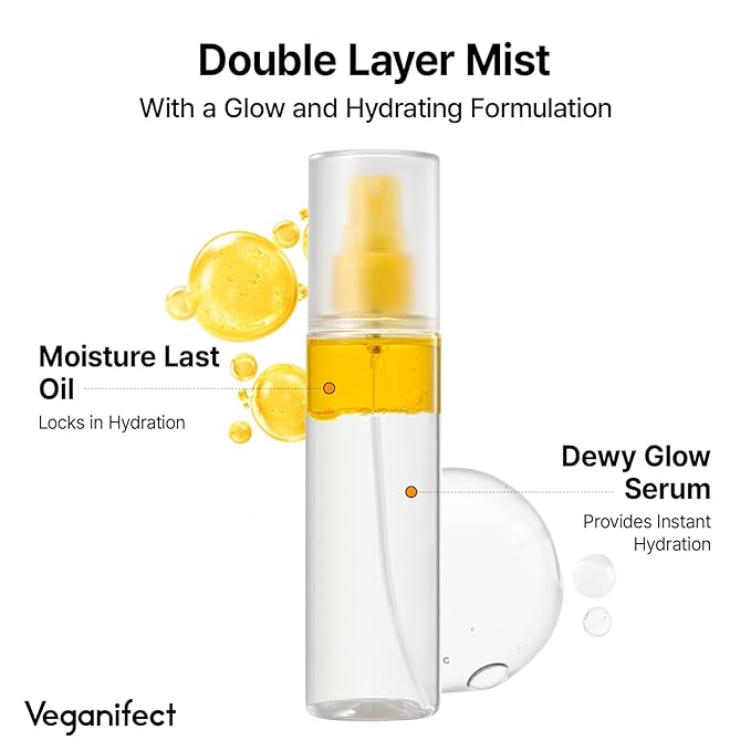 Vitamin C Mist with Niacinamide & Glutathione, Glow Mist for Dewy Skin, Makeup Setting Spray for face, Korean Skin Care, Vegan, 3.38 Fl Oz-Velvo Beauty