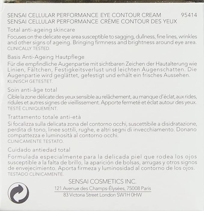 Kanebo Sensai Cellular Performance Eye Contour Cream, 0.52 Ounce-Velvo Beauty
