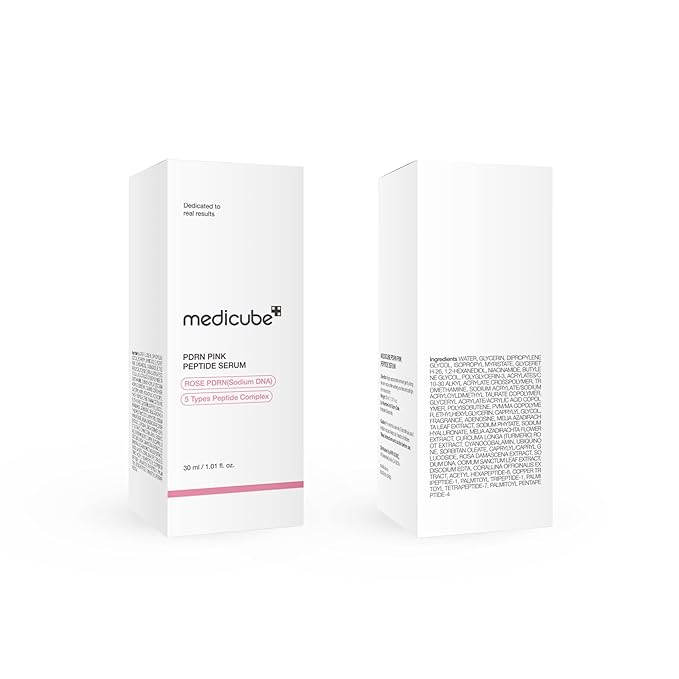 medicube PDRN Pink Peptide Serum, Pink glow serum, Peptide, Niacinamide, Hydrating & Moisturizing & Firming, Uneven Skin Tone, Korean Skincare | 1.01 fl.oz. (1.01 fl.oz., Rose PDRN (Vegan))-Velvo Beauty