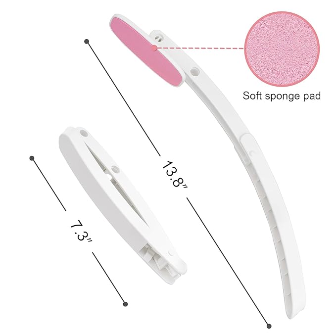 Self Tanner Brushes- Extra Large Body Makeup Brush & Back Lotion Applicator, 2 Pcs, Body, Leg and Face Kabuki Brush, Back Applicator for Self Tan, Sunscreen, Lotion, Makeup, Blend & Blur (Rose Gold)-Velvo Beauty