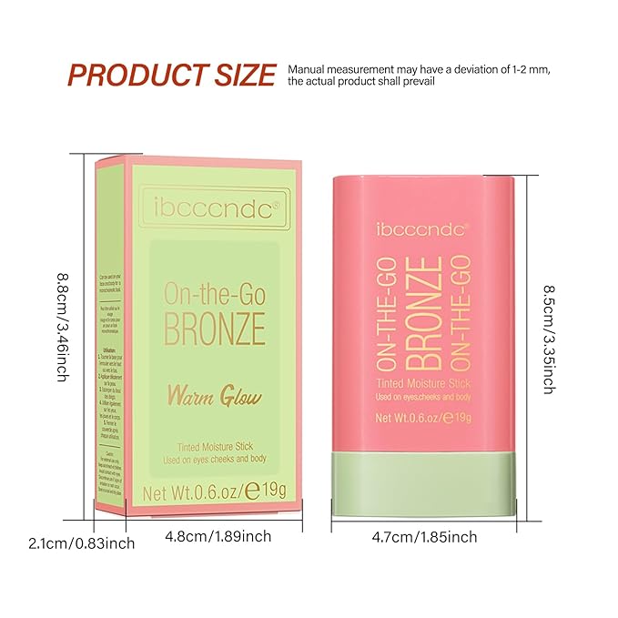 Cream Bronzer Stick,Contour Stick Facial Contouring Stick,Long Lasting Highlighter Waterproof Highlight Makeup,Buildable Shimmer Sparkle Face Bronzer Face Shaping,03 Rich Glow-Velvo Beauty