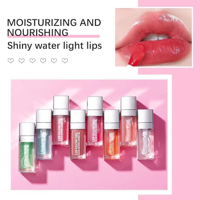 Hydrating Lip Glow Oil, Moisturizing Lip Glow Oil, Nourishing Glossy Transparent Lip Oil, Plumping Lip Oil, Lip Balm, Non-sticky Tinted Toot Lip Balm for Lip Care (GREEN APPLE) 0.2 OZ-Velvo Beauty