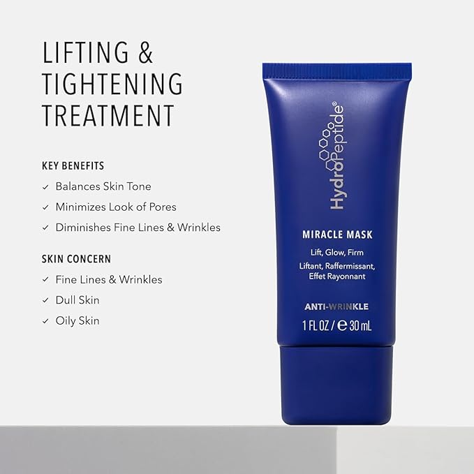 HydroPeptide Miracle Mask, Peptide Treatment to Lift, Glow & Firm, 0.5 Ounce-Velvo Beauty