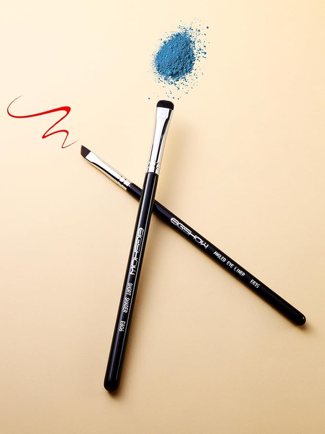 EIGSHOW Angled Eyeliner Brush & Eyeshadow Brush, High-End Precision Gel Liner and Short Smudge Brushes for Cat Eye, Winged Liner (E835&E806)-Velvo Beauty