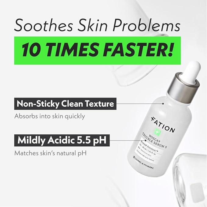 NOSCA9 Soothing Serum S - Rapid Hydrating Calming Serum with 5-Layer Ceramide Complex &Fresh Centella Asiatica, Advanced Barrier Repair for Sensitive Skin Korean Skin Care (2.02 Fl Oz (Pack of 2))-Velvo Beauty