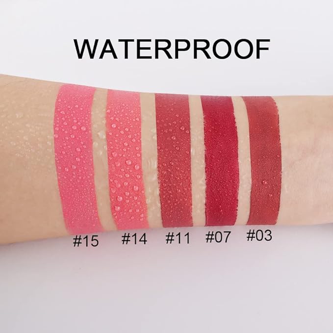 evpct 5Pcs Dark Orange Red Pink Mauve Matte Lipstick Pack Sets for Women Red Silky Velvet Lipstick Matte Long Lasting Smudge Proof Lipstick Lip Stain Makeup Sets Kit matte lipstick 24 hours original 3-Velvo Beauty