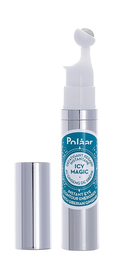 Polåar - Icy Magic Instant Eye Contour Energiser with Siberian Ginseng - Anti-Dark Circles & Puffiness- Decongesting Icy Ball - Fragrance-Free - 92% Natural, Vegan, Cruelty Free, Made in France - 0.4-Velvo Beauty