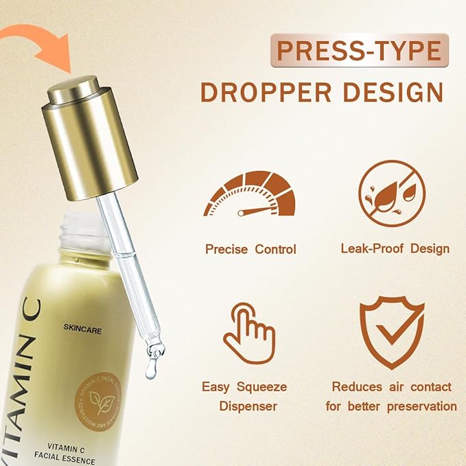 Vitamin C Serum for Face with Hyaluronic Acid, Boost Skin Collagen, Brightening, Antioxidant, Anti-Aging, Hydrate & Plump, Improve Appearance of Dark Spots, Tone, Fine Lines Facial Serum 30ml/1 fl oz-Velvo Beauty