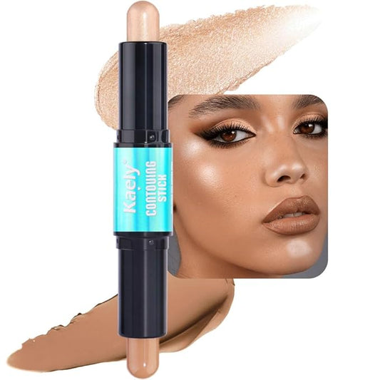 evpct 2in1 Face Shaping & Contouring Stick Cream Contour Concealer Bronzer Stick Makeup Kit for Beginner Face Highlighter Makeup Stick contorno maquillaje de maquillaje profesional,NEW Medium-Velvo Beauty