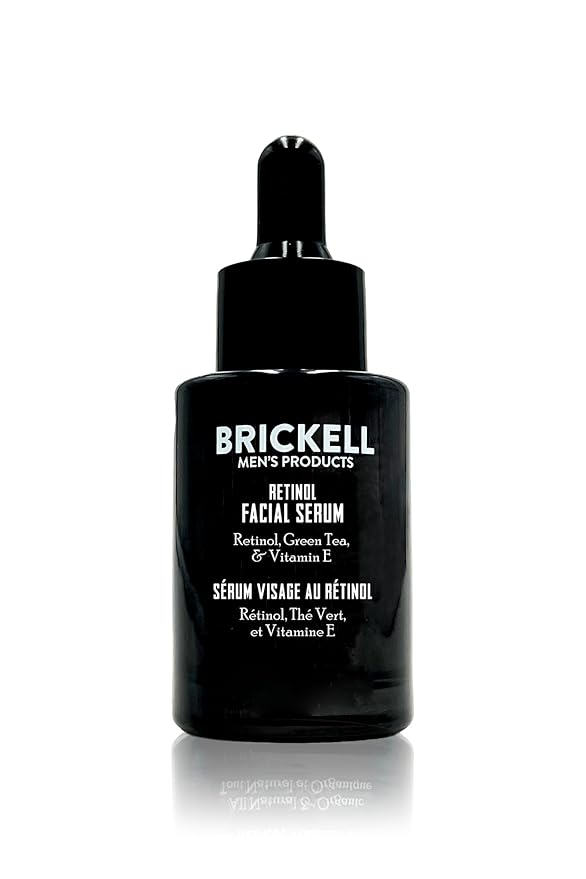 Brickell Men's Retinol Skin Care Serum Treatment For Firming Face Lines & Eye Wrinkles, Deep Hydrating Facial Skincare Serum For Anti-Aging, Fragrance Free, 1 Ounce-Velvo Beauty