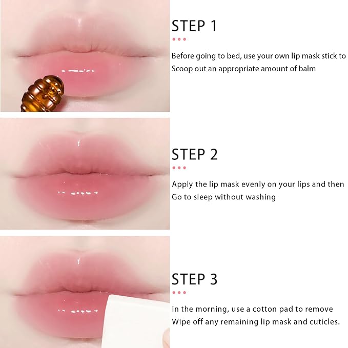 3 PCS Bee Lip Balm Honey Pot, Honey & Strawberry & Apple Lime Lip Mask Overnight Propolis Moisturizing Lip Balm Hydrating Prevention Dry and Crack Lip Scrubs Exfoliator Lip Wrinkle Care (Set A)-Velvo Beauty