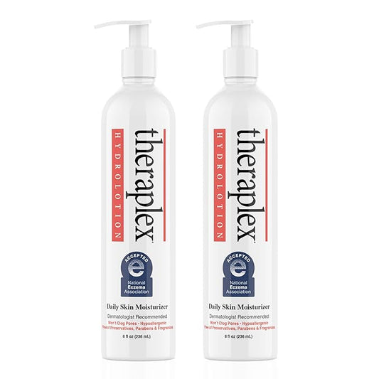 Theraplex Hydrolotion - Dermatologist-Recommended Eczema Lotion, Best Lotion for Severely Dry Skin, Body Lotion without Chemicals, Hypoallergenic, 24-Hour Hydration for Sensitive Skin 2 Pack-Velvo Beauty