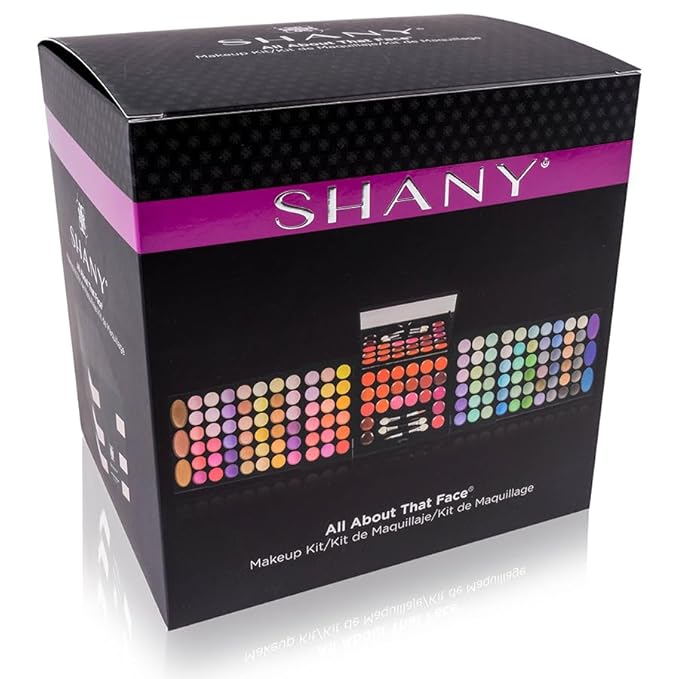 SHANY All About That Face Makeup Kit - All in one Beginner Makeup Set - Eye Shadows, Lip Colors, Face Makeup, Cosmetics applicators & More.-Velvo Beauty