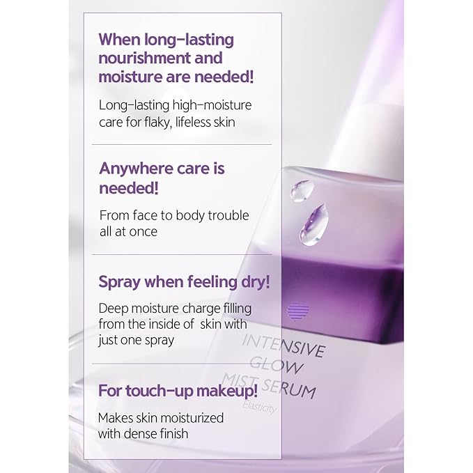 LALACHUU Glow Mist Serum – Hydrating & Soothing Face Mist Artemisia, Centella Asiatica, Evening Primrose, Korean Skin Care, Made in Korea, for Sensitive Skin (Intensive, 3.38 oz)-Velvo Beauty