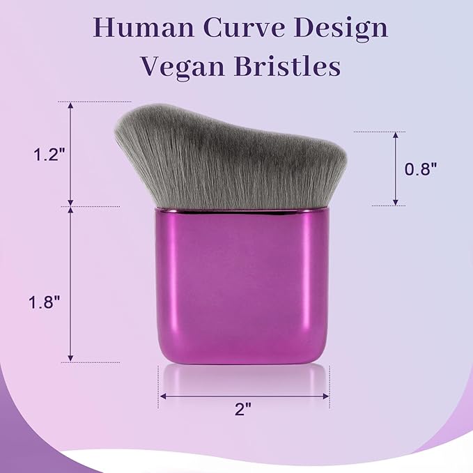 Yoseng Self Tanner Brush for Body & Face - Kabuki Makeup Brush for Self-Tanner,Tanning Mousse,Foundation & Bronzer | Streak-Free Application,Professional Tanning & Body Makeup Tool (Small)-Velvo Beauty