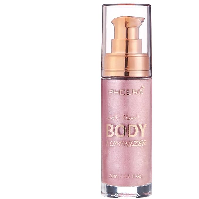 PHOERA Body Luminizer Highlighter, Waterproof Moisturizing and Glow For Face & Body, Face Body Glow Illuminator (104 Sparkle Pink)-Velvo Beauty
