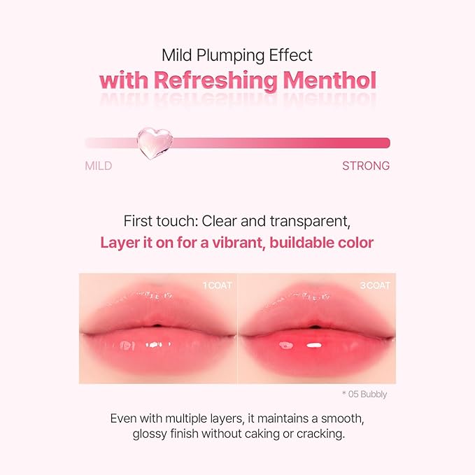 2aN Glaze Bouncing Tint – Lightweight, Moisturizing Lip Tint with High-Shine Finish, Smooth, Light Plumping, Comfortable Wear, Korean Makeup (Candy Chew, 0.16 oz)-Velvo Beauty