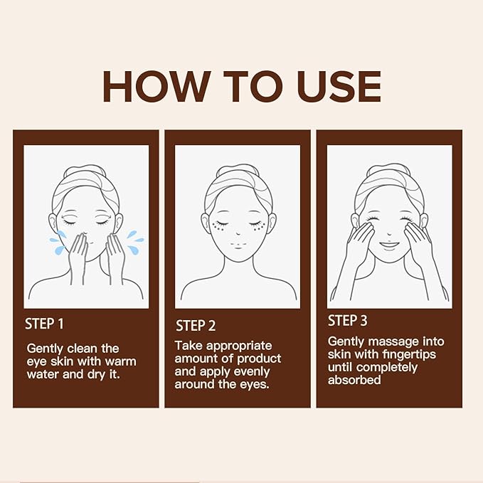 Caffeine Eye Cream for Dark Circles, Under Eye Treatment Eye Cream with Caffeine Anti Aging Wrinkles Lifting Firming Moisturizer Tightening Eye Cream 20ML-Velvo Beauty