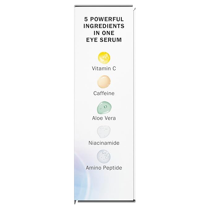 Olay Super Eye Serum - Vitamin C, Caffeine, Niacinamide, Amino Peptide, Aloe Vera - Brightens Dark Circles, Anti-Wrinkle, Anti-Aging, Brightening, Smooths Fine Lines, Firming, Hydrating, 0.45 Oz-Velvo Beauty