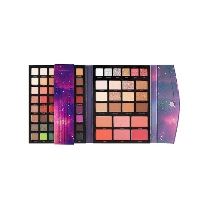 Profusion Cosmetics Euphoric Glam Glamourland 72 Piece Portfolio, Dazzle and Shine's Glamourland with Your Ultimate 72 Piece Holiday Makeup Set, Sparkle All Season With Essential Makeup Tools-Velvo Beauty